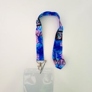 Fortnite blue Lanyard and Vaccine Card Holder